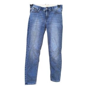 Curve Appeal Womens 6/28 Skinny Jeans Blue Medium Wash Mid Rise Stretch Denim